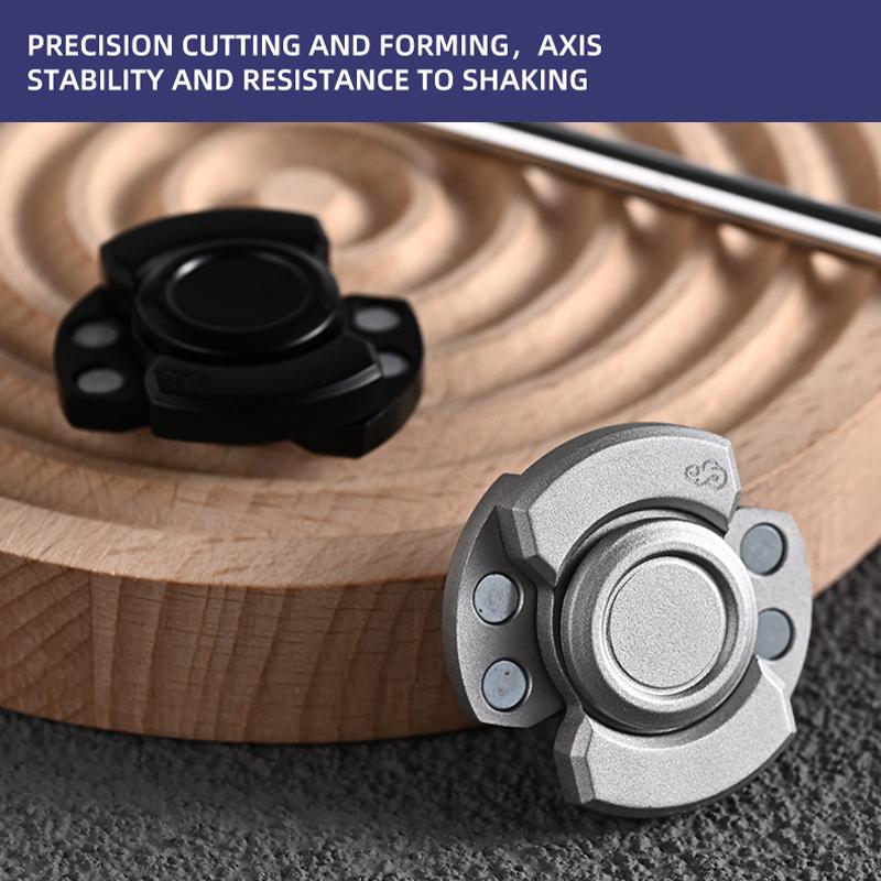 3-in-1 Magnetic Fidget Spinner and Slider Zinc Alloy EDC Stress Relief Fingertip Gyro Fidget Spinner Toy for Adult