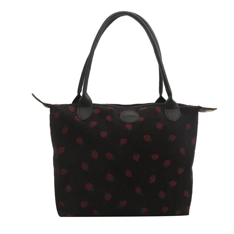 Fashionable Black Pink White Coffee Casual Tote Bag Durable Lightweight Travel Bag