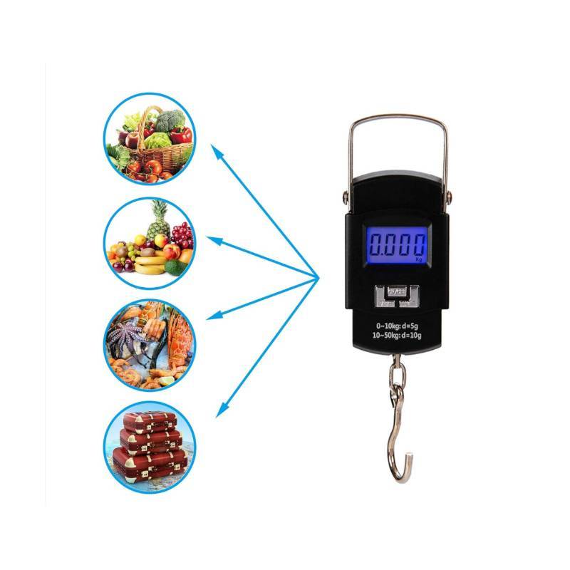 Compact Portable Digital Scale With Hook For Fishing And Food Weighing
