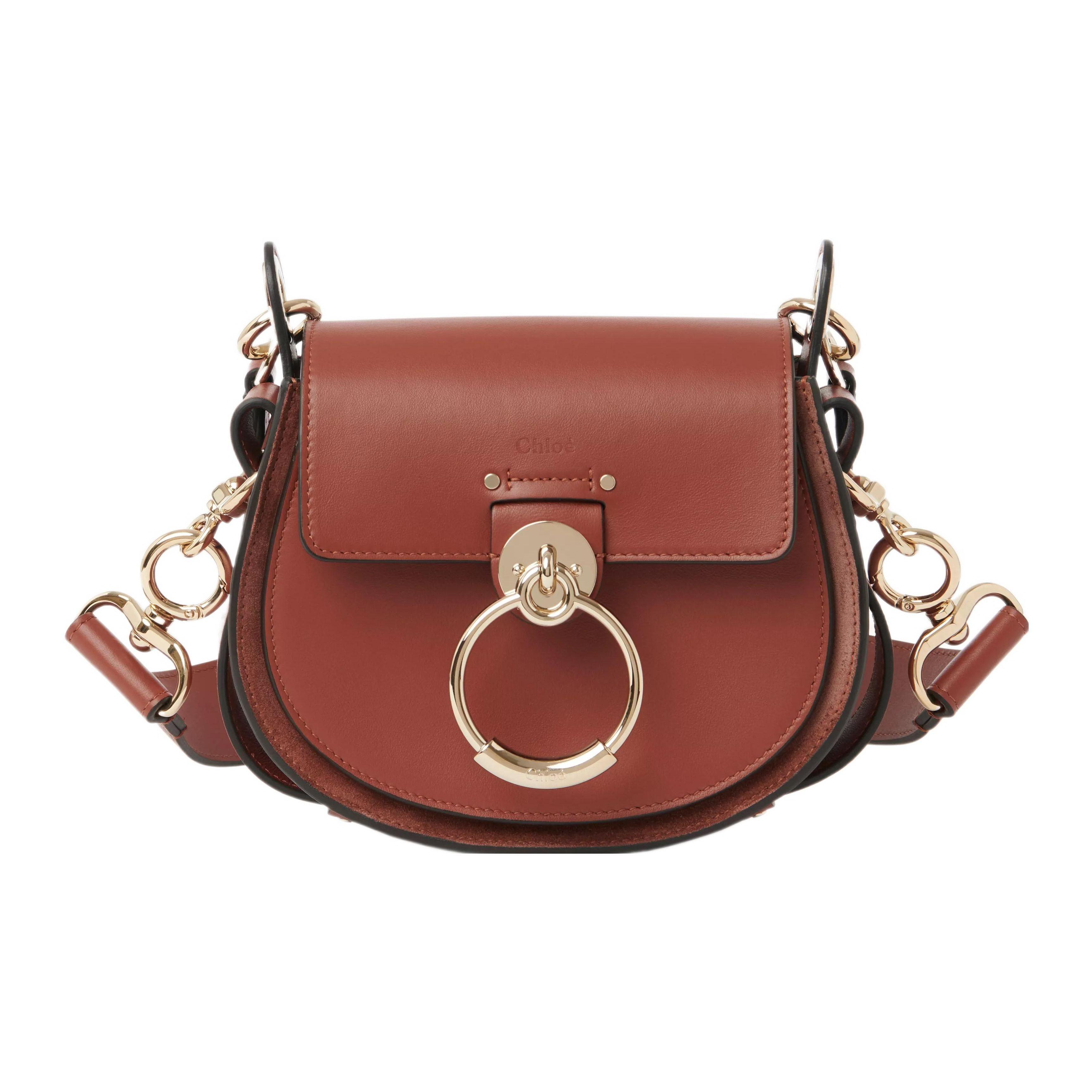 

Chloe Tess Magnetic Flap O Shape Logo Shoulder Bag Women Shoulder Bag Dark-Brown C22SS153G3127S Basic Set (Bag+Dust Bag)
