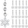 30-Piece DIY Acrylic Crystal Snowflake Ornaments for Christmas Trees and Weddings