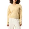 FILA Baseline Chunky FW24 Casa Series Comfortable Fashion V-Neck Knit Sweater Women tops Yellow LW43F009-200