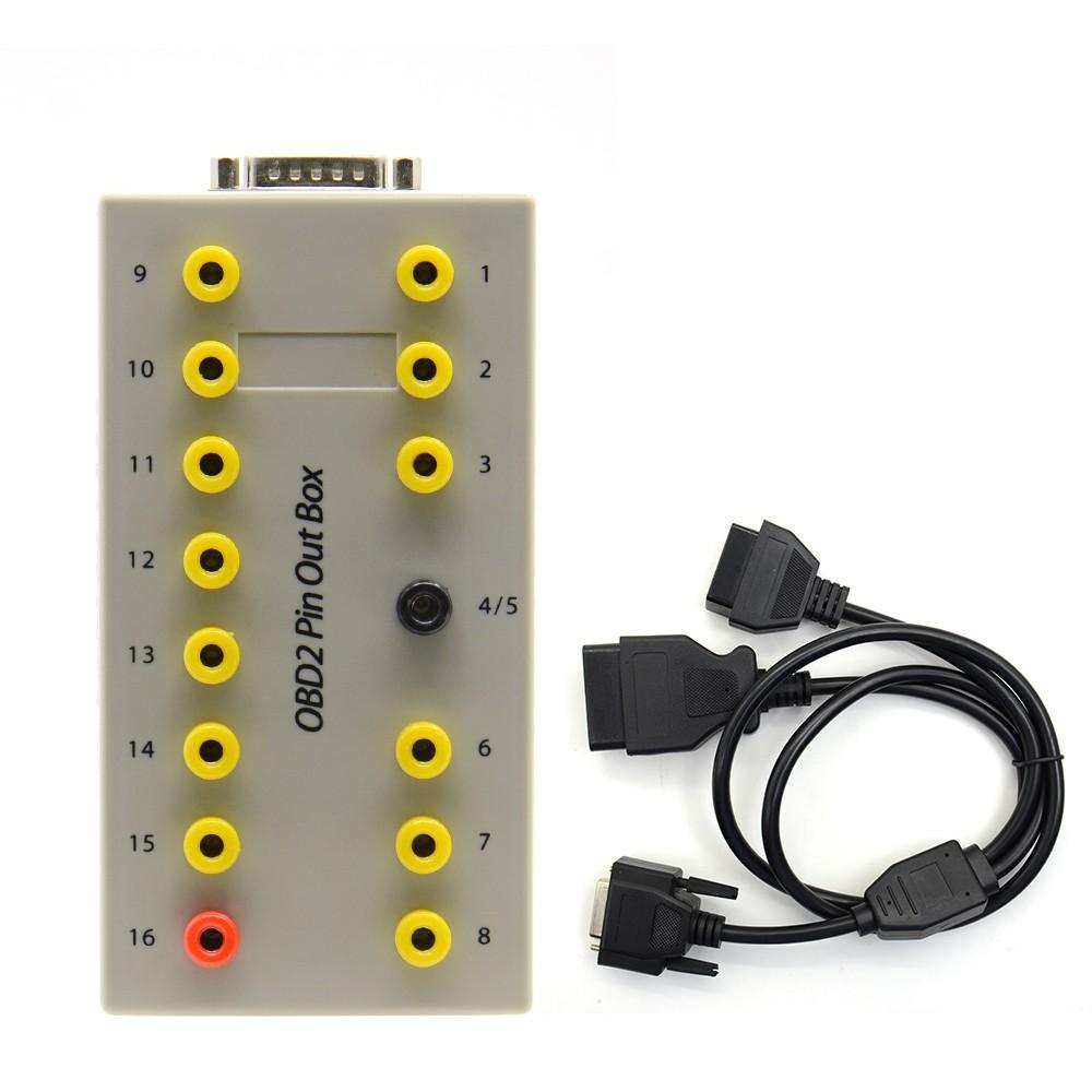 Auto Car OBD 2 Break Out Box OBD2 Breakout Box OBD OBDII Protocol Detector Diagnostic Connector Detector OBD2 Pin Out Box