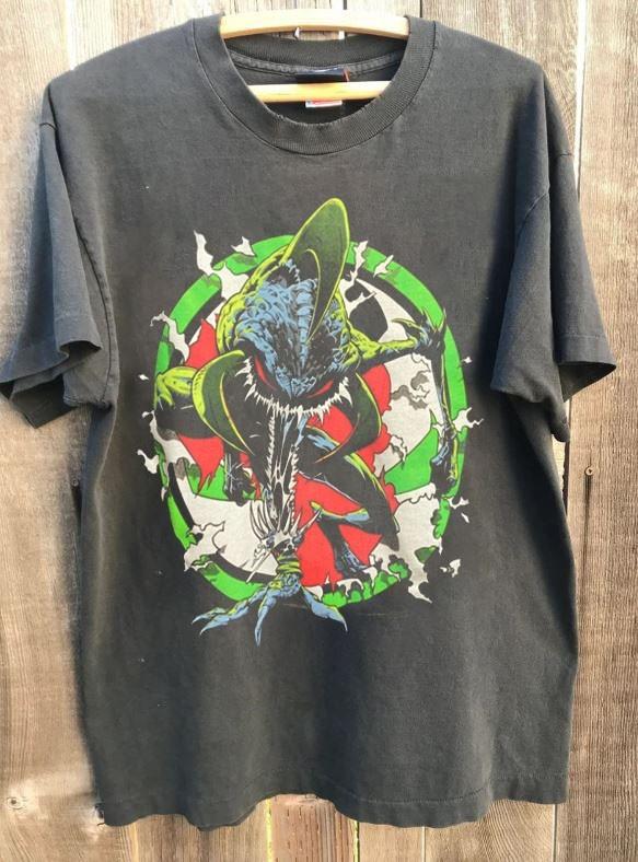 Vintage Violator Spawn 1995 Comic Movie Charcoal Unisex Tshirt WA5407 M