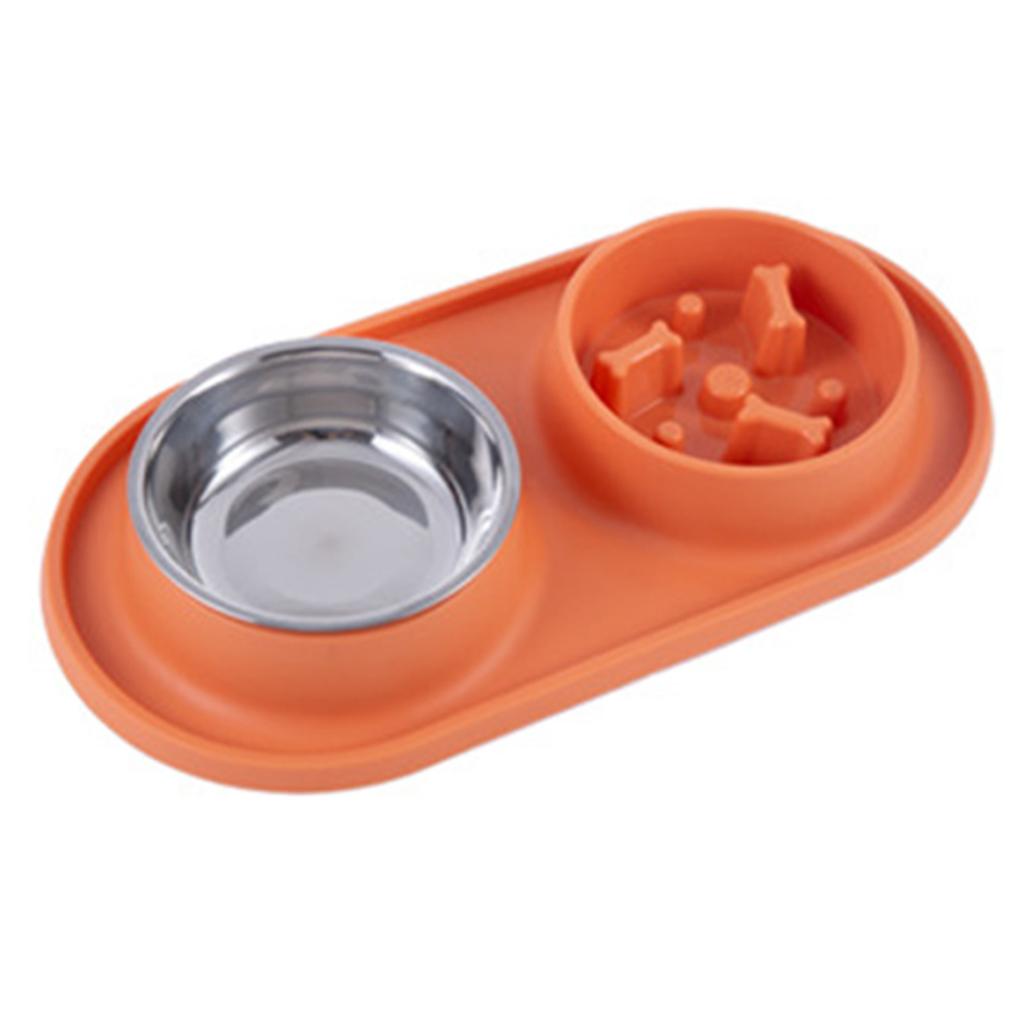 Boluri duble pentru animale de companie Boluri duble pentru hrănirea câinilor Silicon Oțel inoxidabil Boluri pentru apă și mâncare pentru pisici pentru Mici