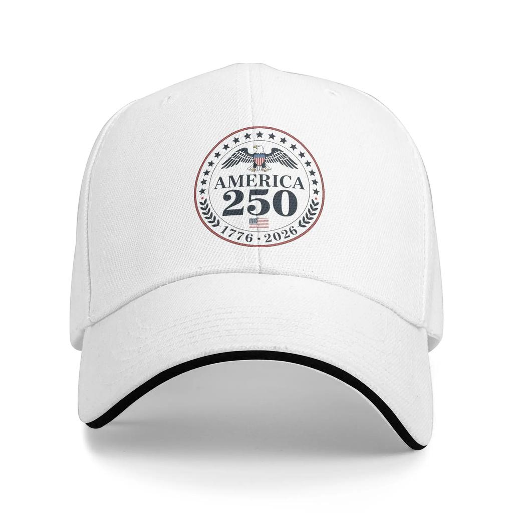 Summer America 250 Year Anniversary Golf Cap Unisex Style Snapback Cap Outdoor Golf Adjustable Fit Sun Hats