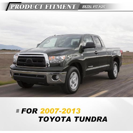 AUTOWIKI Fog Lights Covers for 2007-2013 Toyota Tundra, Fog Lamps Plastic Bezel Replacement for 07-13 Tundra 1 Pair Driver and Passenger Side