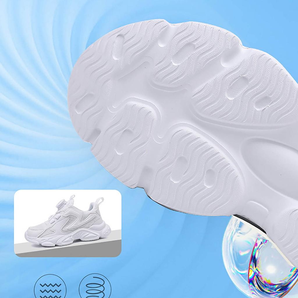 Boys Girls Students School Black White Sneakers Kids Breathable Mesh Walking Running Tennis Trainers Sports Shoes Size 28-39