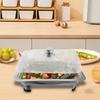 Fish Deep Baking Tray with Cover Grilled Plate Dining Furnace Buffet Foods Holder Restaurant