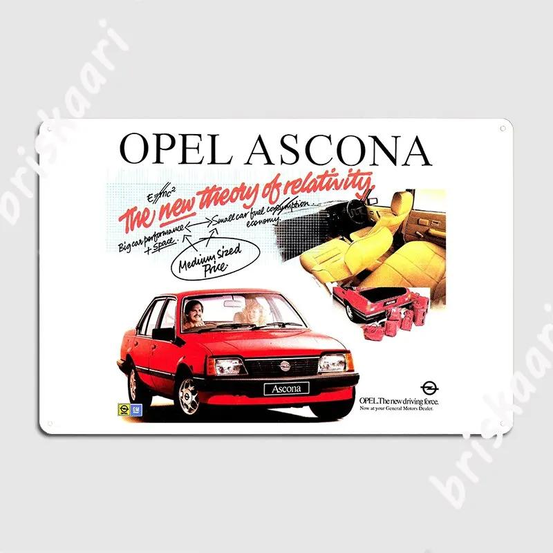Рекламный плакат Opel Ascona Металлическая табличка Настенный плакат на заказ Паб Постер Жестяная вывеска Плакаты 20x30cm