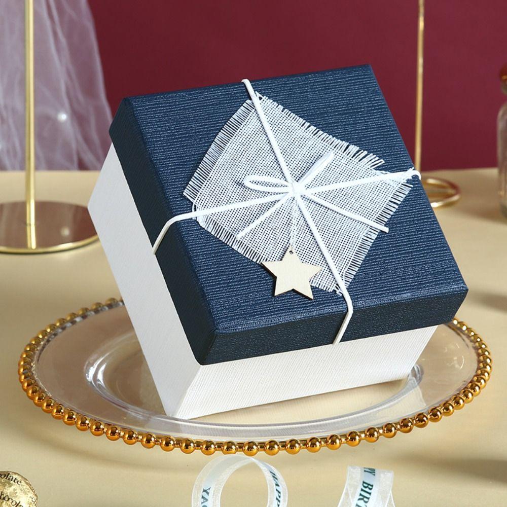 Pink Festival Gift Box Bow Birthday Gift Box Socks Christmas Gift Packaging Box  Father's Day