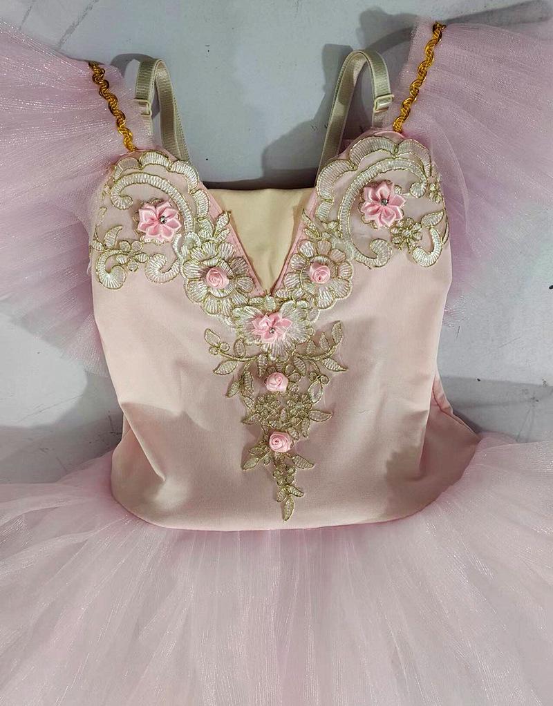 Kinderballett-Tutu-Kleid mit Ärmeln - Prinzessin Tanz- und Eislaufkostüm für Kleinkinder