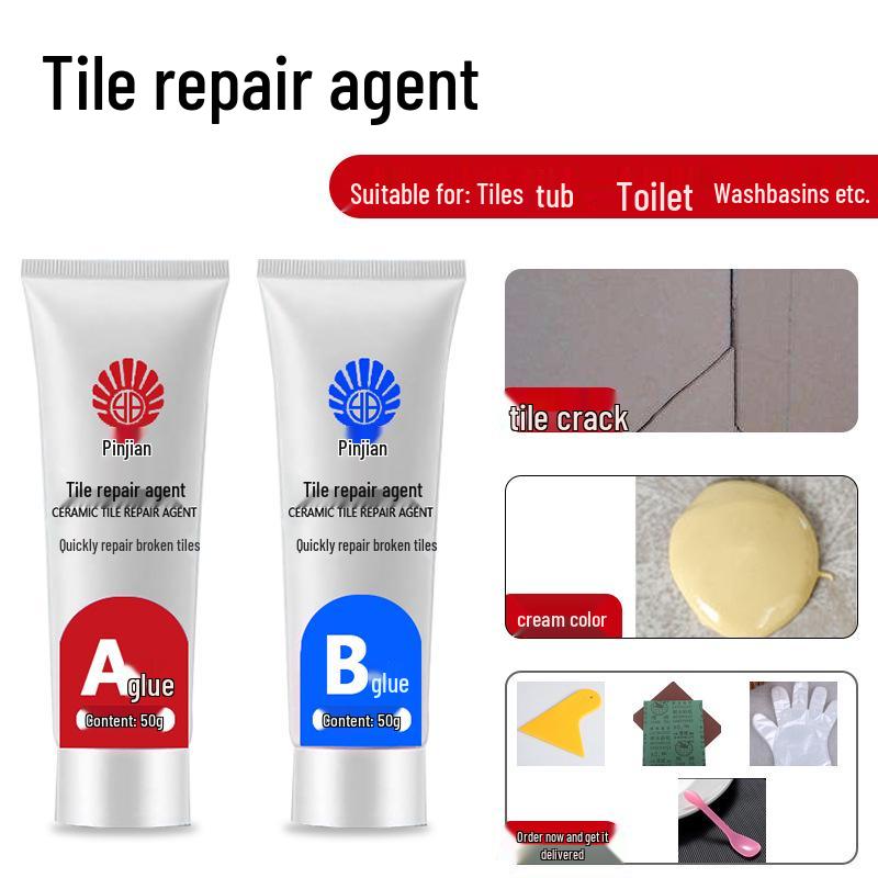 Quick-Dry Tile & Grout Repair Paste for Marble, Ceramic, and Sink Pits
