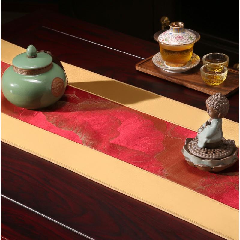 Chinese Style Tassels Table Runner Classical Table Cloth Home Decor Table Flag with Tassel Creative Table Cover Tea Table Decor