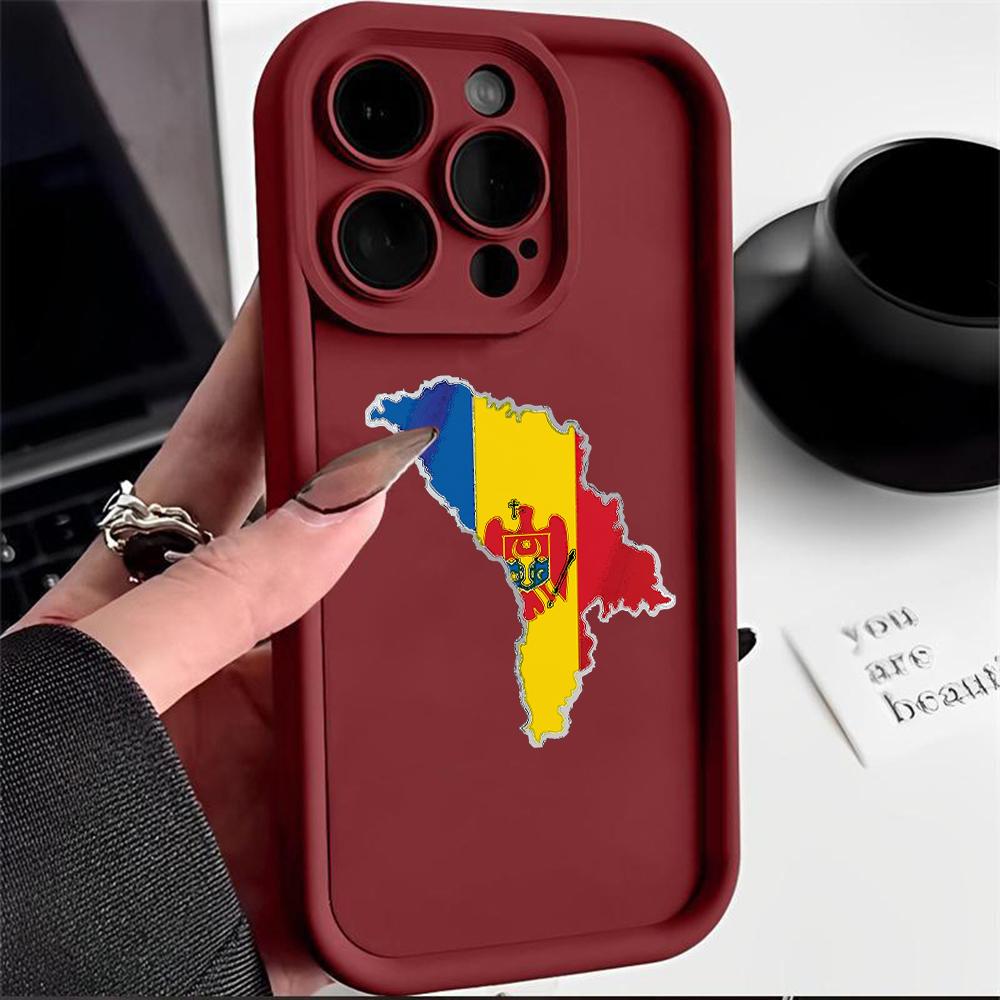 N91 Moldova Flag art Huse pentru telefon Soft Angel Eyes pentru Samsung A54 A34 A13 A14 S23 S24 Ultra S20 FE Xiaomi Redmi Note 13 12C Husă rezistentă la șocuri
