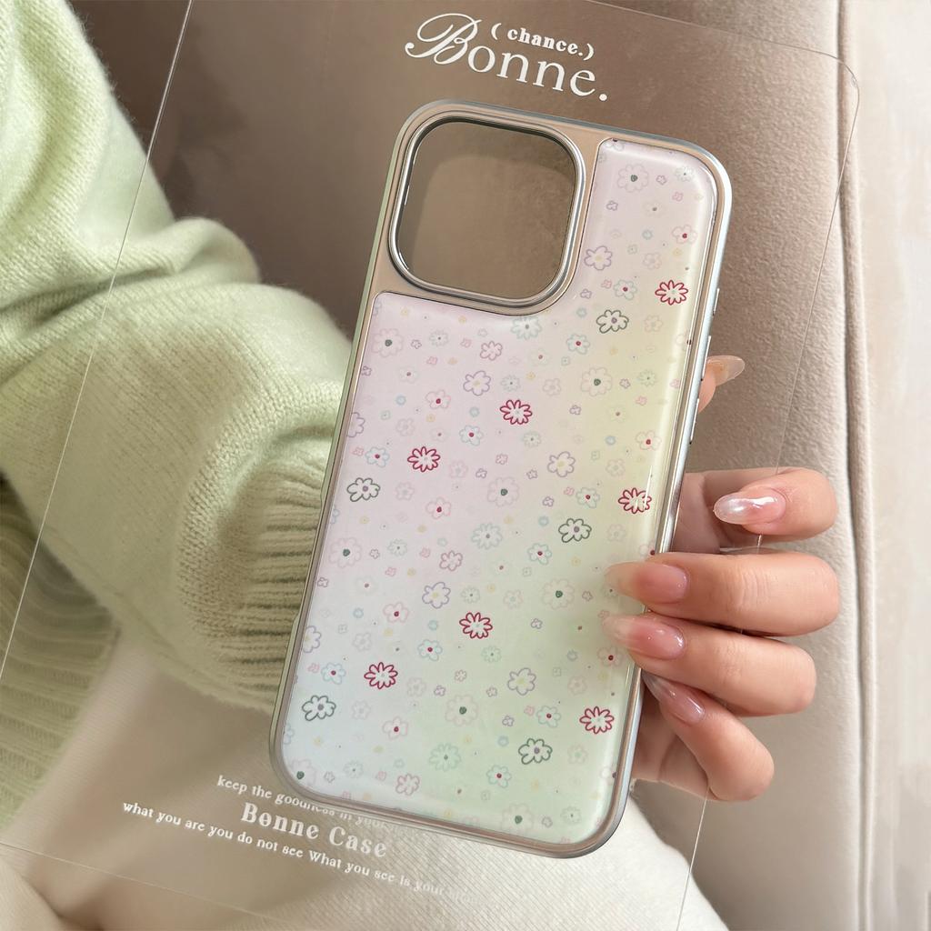 Smudge Small Flowers Suitable for 16 Apple 15pro Max Mobile Phone Case Iphone 14 Drop Glue 13 Small Fresh Huawei