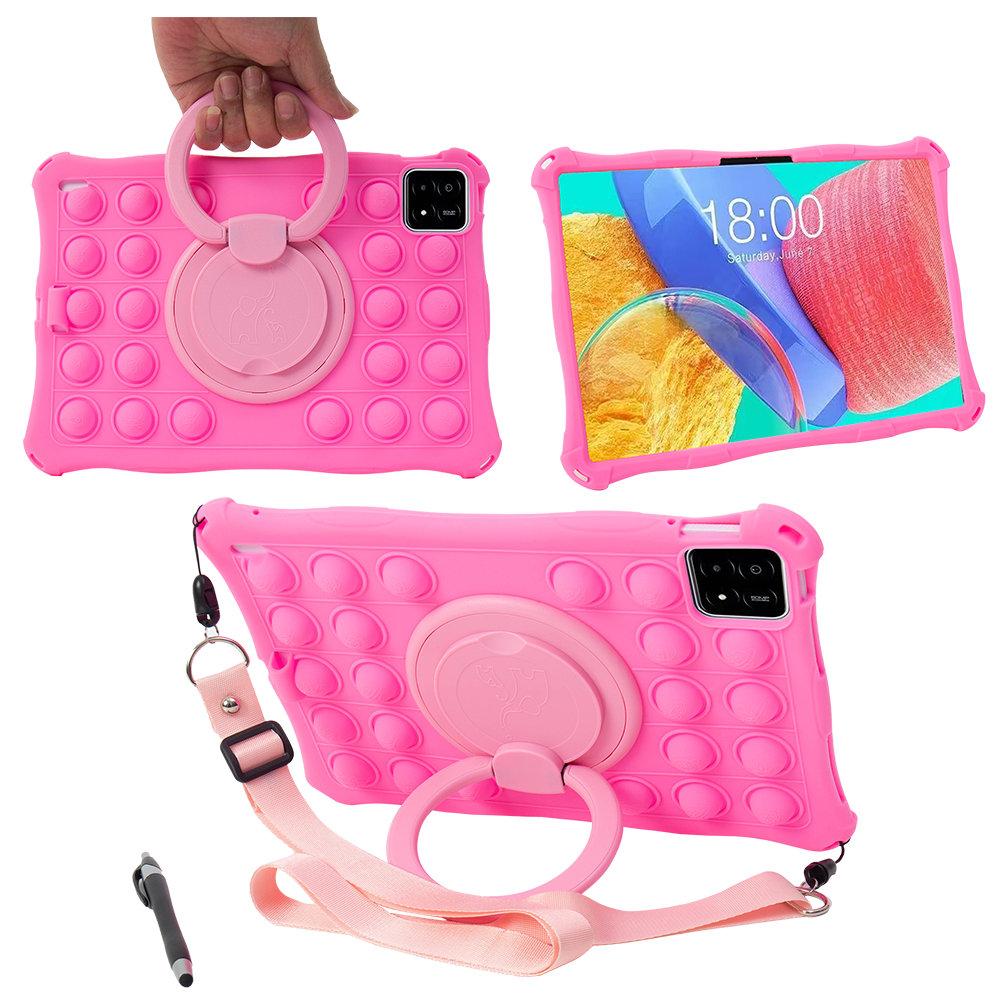 Bubble Toys Weiche Silikonhülle für Xiaomi Pad 6S Pro 12,4 Zoll Drehbarer Griff Ständer Kindersichere Tablet-Hülle