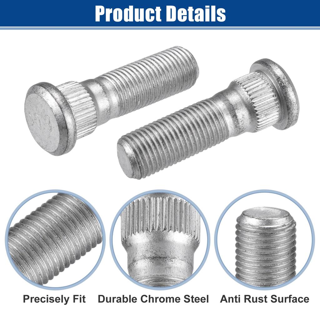 ACROPIX Front or Rear Wheel Lug Studs for M12x1.25 In-finiti, FX35, Fits 2003 2012,