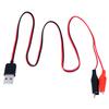 1Pc Alligator Test Clips Clamp To Usb Male Connector Power Supply Adapter Cable