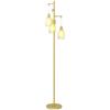3-Light Floor Lamp, 170cm Industrial Dimmable Standing Lamp with Steel Wire Cage Lampshades for Living Room, Bedroom, Dining Room, Study