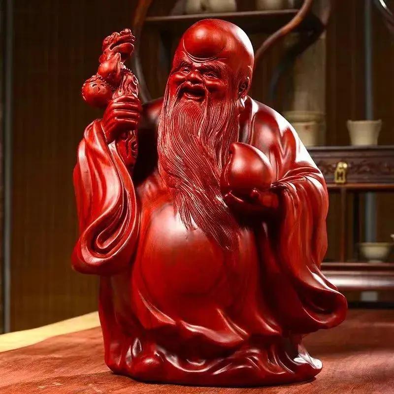 Solid Wood Carving Ornament Home Living Room Decoration Rosewood Arts and Crafts Festival A Birthday Present Wooden Statue