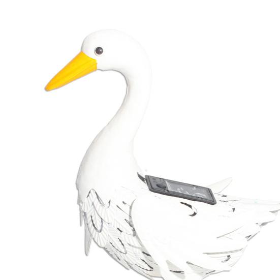 Solar Porch Goose Statue, Metal Garden Goose with Solar Light for Lawn Yard Backyard, Front Porch Goose for Garden Decoration