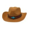 Straw Travel Beach Cowboy Hat Celebrity Style Straw Hat Grassland Advanced Sense Sun Hat