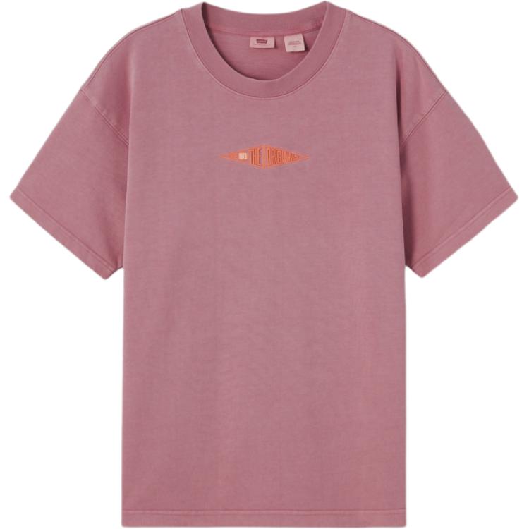 Levis Loose Versatile Casual Soft Comfortable Ribbed Round Neck Short Sleeve T-Shirt Men Tops 003N1-0001