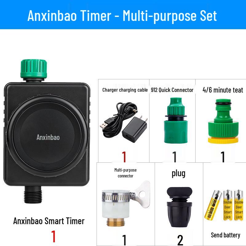 Smart WiFi Timer: Remote-Controlled Automatic Plant Watering System with Adjustable Sprinkler Head Multi-use connector set