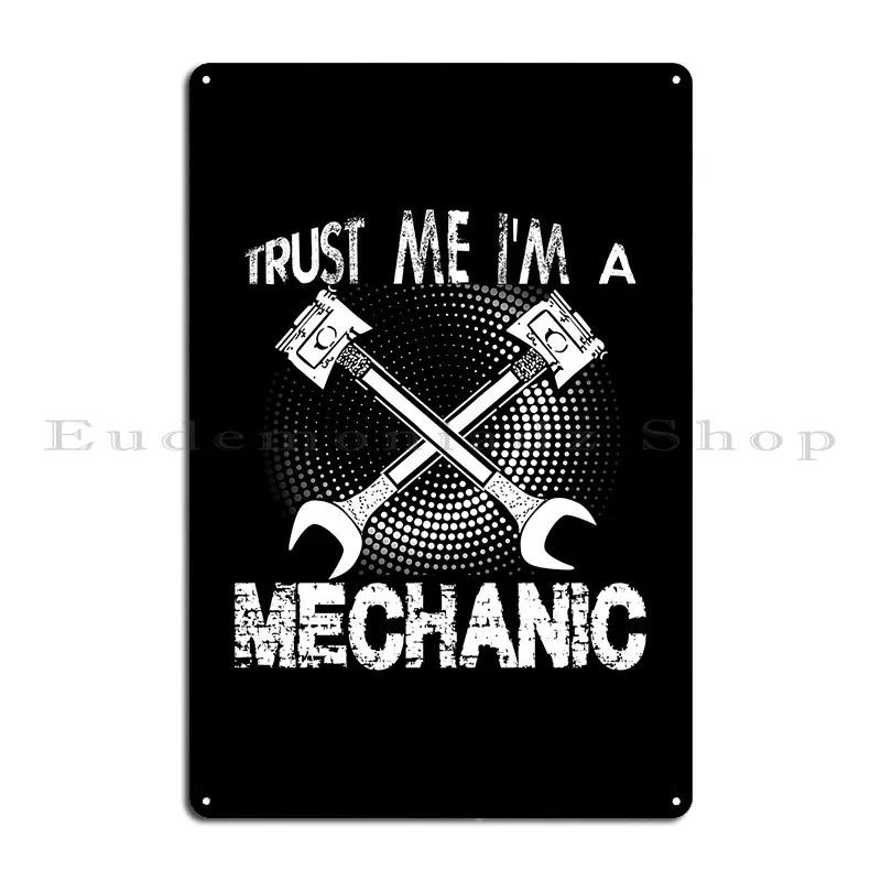 Mürrisch Unterschätze Niemals Einen Alten Mann Mit Mechanikerfähigkeiten Mechaniker Öl Spritzer Ist Mann Glitzer Metallschild Blechschild Poster