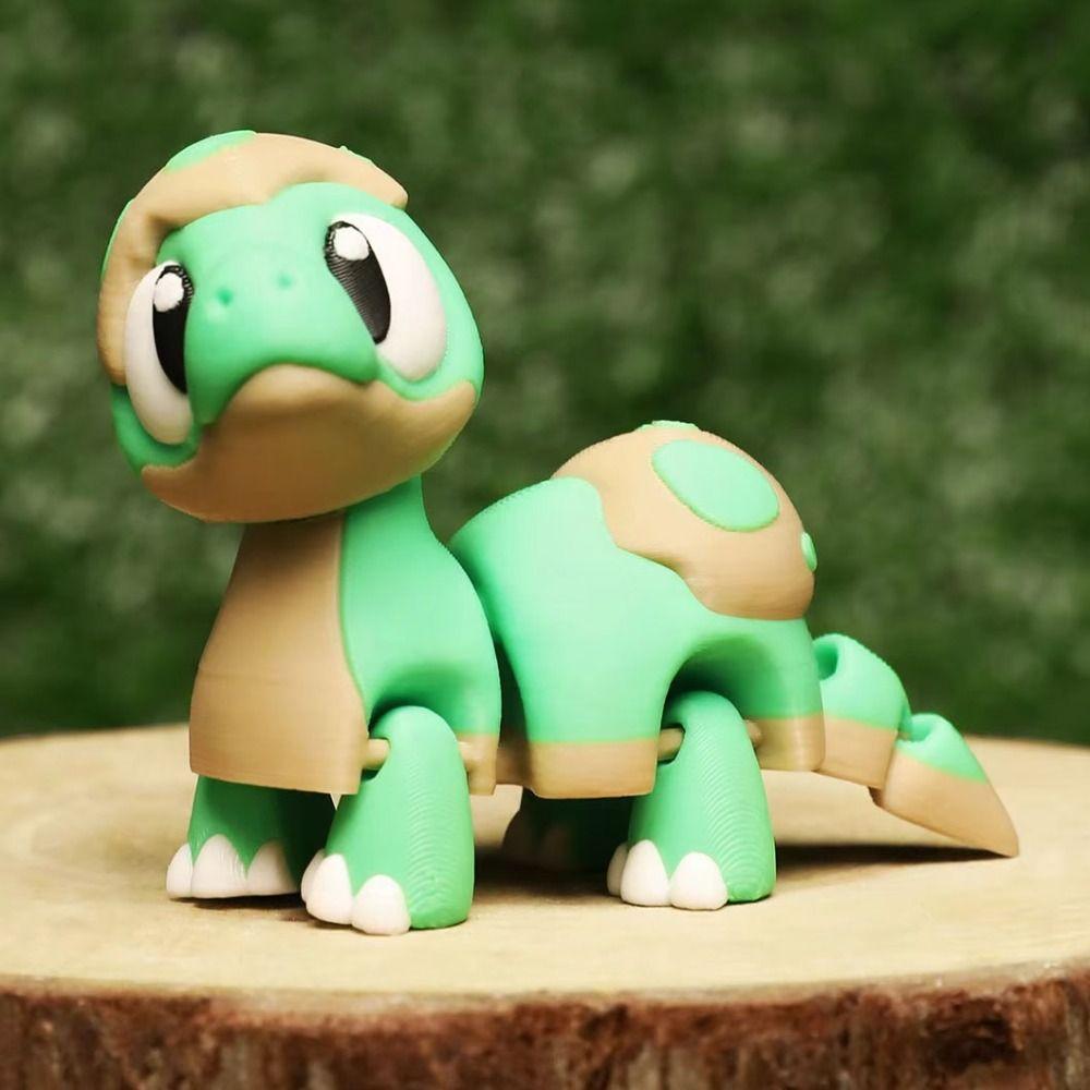 Green Dinosaur Simulation Dinosaur Model Swinging Pet 3D Printing Toys Children Girls Boys