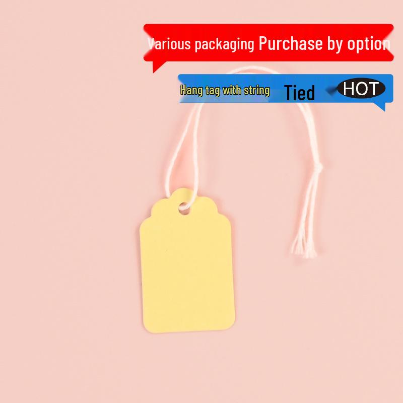 Color Adhesive Jewelry Hang Tags with String - Blank Paper Labels for Handwriting