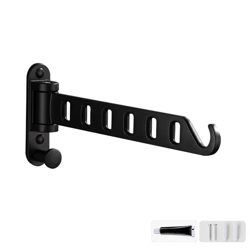 

Настенная вешалка для белья, сушилка, складная вешалка для одежды, металлическая стойка для хранения вещей для дома, общежития, балкона, прочная чёрный