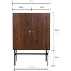 Lodge Buffet 2 Portes 1 Tiroir Bois Et Métal Falodgecab2p1t