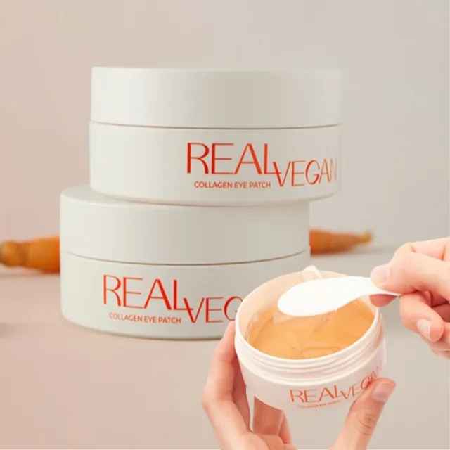 Klavuu Adesivos de colágeno vegano real para os olhos, hidratantes, KBeauty, cosméticos coreanos, amostra