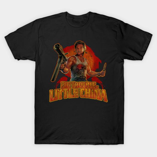 

Men Black Print T-shirt This Is Big Trouble In Little China No-Cut Transfer Paper Print Cotton Tshirt M чорний