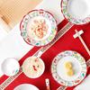 JINGREPUBLIC Twelve Flower Gods Ceramic Dinnerware Gift Set
