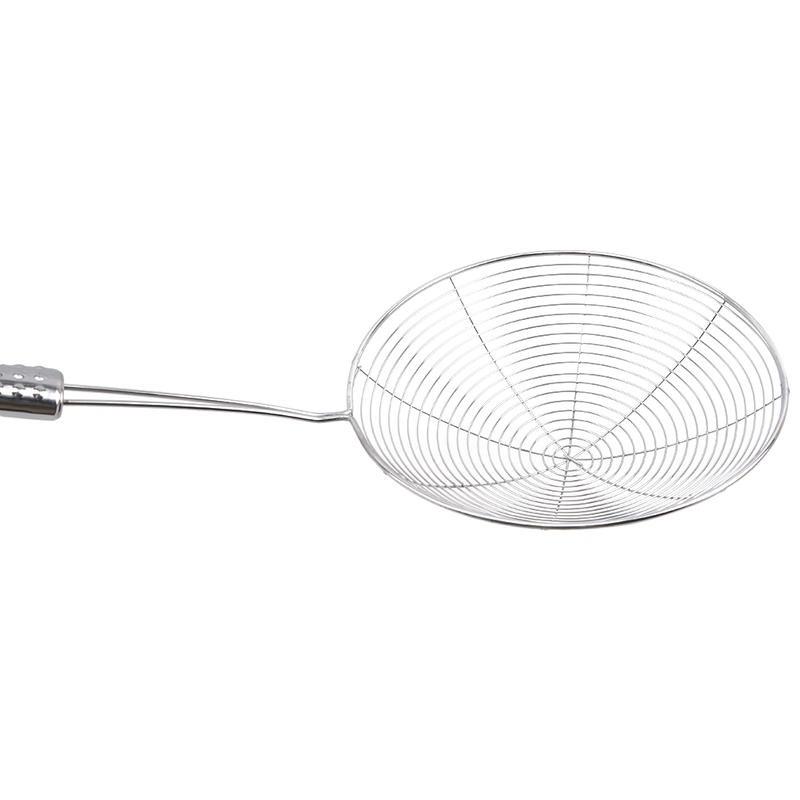 Oval Skimmer Stainless Steel Filter Mesh Oil Pot Food Filter Cookware Colander Fried Filter Kitchen Strainer Baking Cooking Tool for Home Kitchen Use
