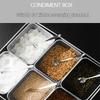 Weinas Japanese Style Stainless Steel Condiment Box with Spoons