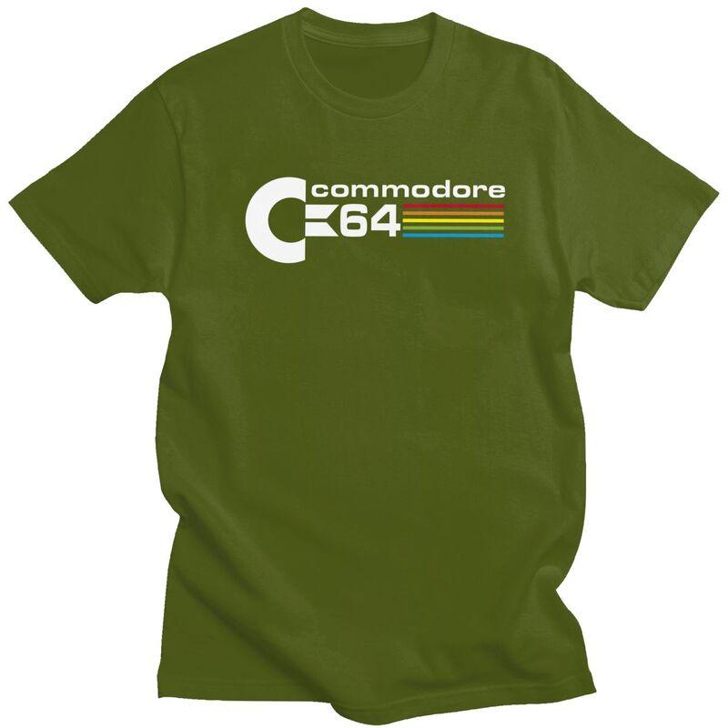 Custom Mens Commodore 64 T Shirt Short Sleeves Cotton Tshirts Tshirt Casual C64 Amiga Computer Tees Loose Fit Clothes
