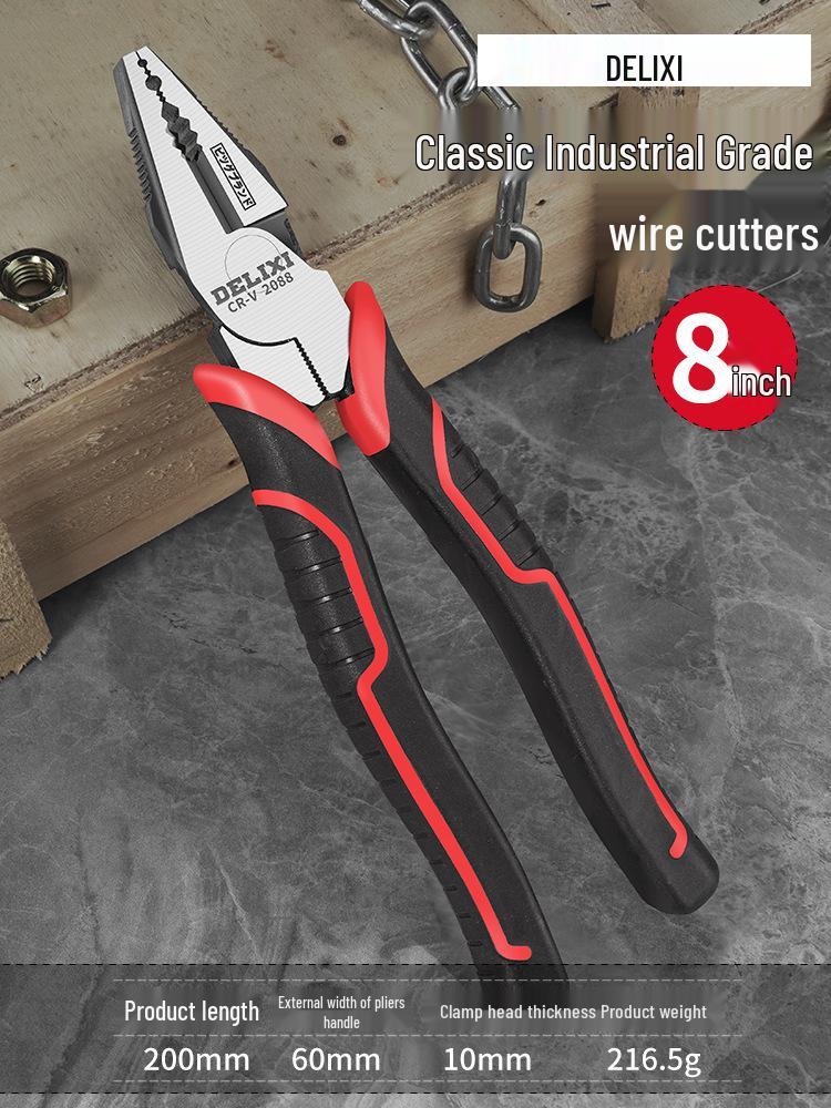 Delixi Electrician Needle-Nose Pliers Set: Labor-Saving Industrial-Grade Wire Cutters