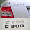 3D ABS Car Letters Logo C300 C350 4MATIC Rear Trunk Badge Sticker Decals For Mercedes Benz C Class C300 C350 W205 Tail Marking