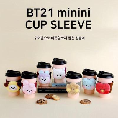 BT21-Becherhülle, KOYA TATA MANG SHOOKY RJ COOKY, authentische offizielle Ware, 31 x 8,8 x 1,6 cm, KPOP, KBeauty, kostenlose Proben