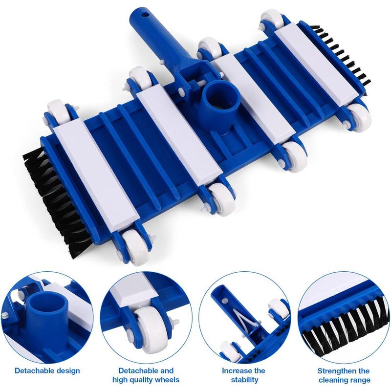 Pool Vacuum Brush Pool Vacuum Head Replacement Brushes Replacement Equipment With Strong Suction For Cleaning Algae Waste