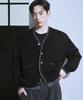 Draw Fit Wool Blend Layered Crop Cardigan [Black]