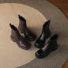 Krazing Pot Microfiber Winter Round Toe Modern Platform Size 33 Boots Size 43 Thick Bottom Women Ankle Boots