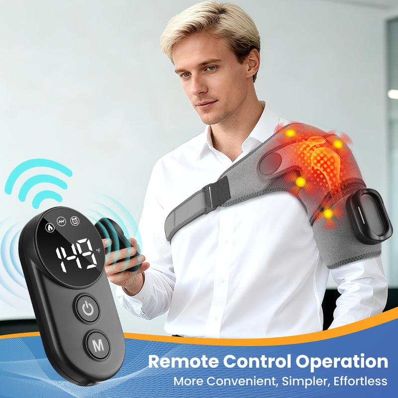 Vibration massager Smart Massage Machine Heating Shoulder Massage Belt Adjustable Led Hot Compress Heating Shoulder Shawl