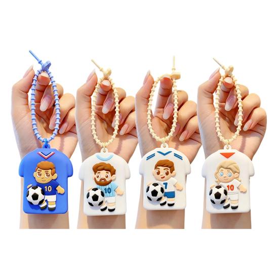 Bag Pendant with Hanging Chain, Cartoon Star Design Soft Silicone Stress Relief Keychain, Schoolbags Bag Decoration