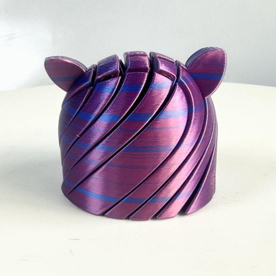 Liquid Cat Fidget Toy Anxiety Reduction Focus 3D Printed Cat Sensory Toy Home Travel Office Portable Stress Relief Flexible Cat Relaxation Toy