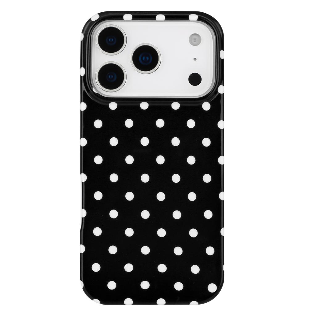 Coque pour iPhone 17 Pro Max Design à Pois Housse Arrière de Téléphone en TPU IMD